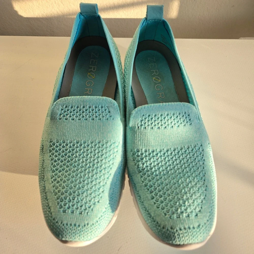 Cole Haan Zerogrand Stitchlite Aqua Knit Slip On‎ Loafer Sneakers Womens Size 7B